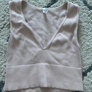 Women's Pink Sleeveless Top